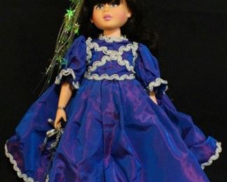 2926 - Porcelain doll in blue dress
