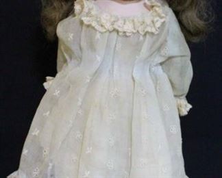 2986 - Reproduction Bru By Clara Wade Porcelain Doll 1996 approx 18" tall
