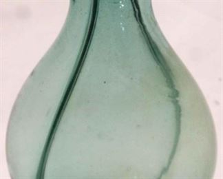 207x - Green Blown Glass Vase 7"
