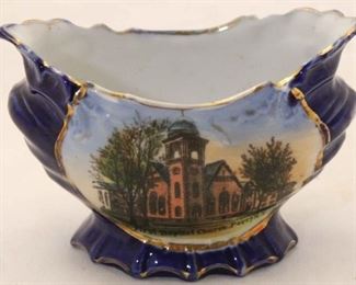219x - Dresden Wheelock miniature porcelain bowl 3 x 4 x 2
