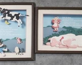 1020 - Pair framed prints 15 x 12
