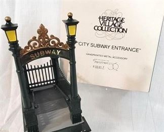 1127 - Dept 56 "City Subway Entrance" Heritage Village Collection
