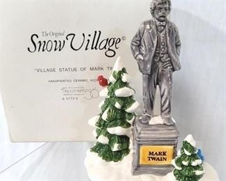 1128 - Dept 56 "Village Statue of Mark Twain" The Original Snow Village
