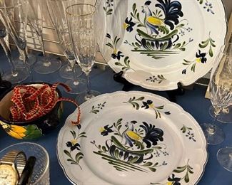 Hand decorated plates