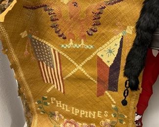 1945 Philippines woven tapestry