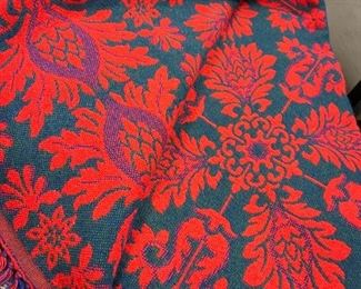 Two vintage blankets woven cotton