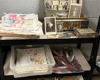 Maxi Powers watercolors, vintage photos and other