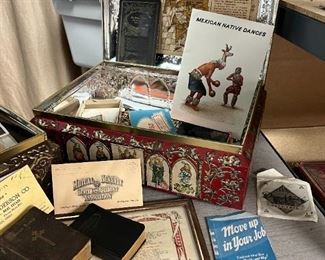 Ephemera and E Otto Schmidt tins