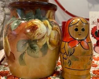 Tobacco jar and stacking doll