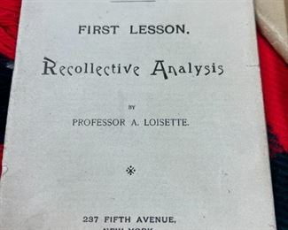 "Loisette Art of Never Forgetting" Lessons One thru Three. Antique. 