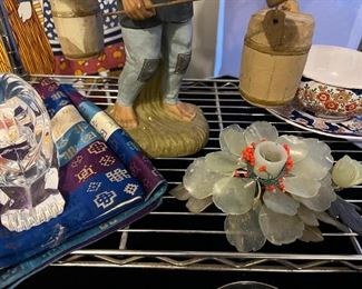 Jadeite candle holder