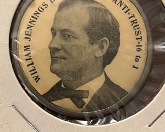 William Jennings Bryan 1900 political button
