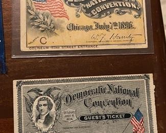 Democratic National Convention ticket 1896
