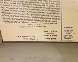 This is cool and historic. It appears to be the Title for the donation of land by AA Denny for the downtown lots that are now part of Denny Way. This probably should belong to MOHI.