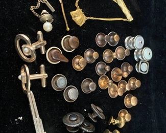 Antique Vintage Tuxedo Studs, Cuff Links,  More