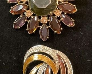 Attwood Sawyer and Monet Brooches