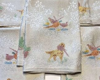 Five Pheasant Hunt Cloth Napkins