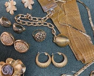 Giovanni Leaf Clipons, Gold Tone Belt ,Floral Dress Clip  More