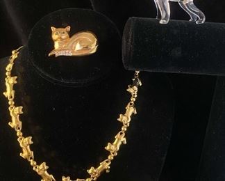 Krementz, Avon Cat Jewelry, Crystal, Porcelain Figurines