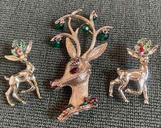 Large Reindeer Brooch 