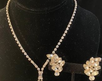 Signed Madeleine Rhinestone ClipOns