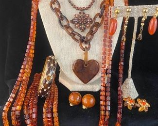 Sorrelli Metal Rhinestone Pendant Necklace Translucent RootBeer, Tortoise Color Necklaces  More