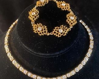 Swarovski Crystal GT Necklace And Bracelet