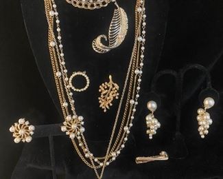 Triffari Pin Wheel ClipOns, Marbouk Feather Brooch  More