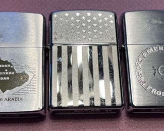Trio Of Zippo Lighters