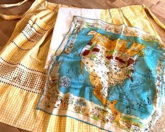 Vintage Texas Scarf, Apron Hand Towel