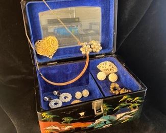 Japan Clipons, KM Japan Inlaid Music Jewelry Box Other Jewelry