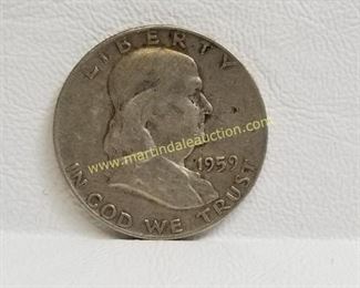 1959 Franklin silver half dollar