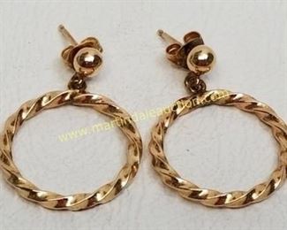 14K yellow gold earrings 