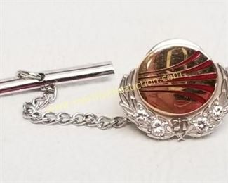 10K yellow and white gold Continental Airline pin