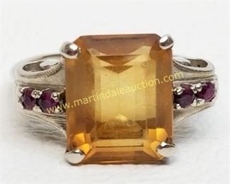 vintage 10K white gold ring