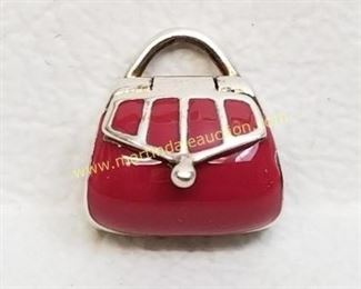 Sterling silver enameled Chamilia charm
