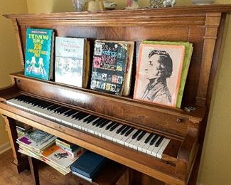 The piano is sold, but we have lots of sheet music and books of music for piano.