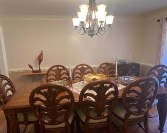 American Signature West Indies Dining Room Table  w/ 8 chairs