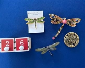 Dragonfly pins (Joan Rivers pink pearl dragonfly) $25