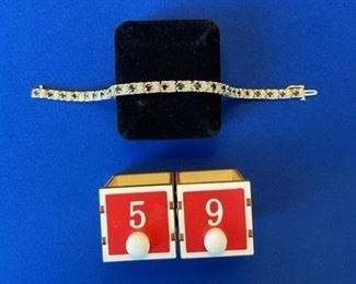 10k sapphire & diamond tennis bracelet 11.7 gr. $430