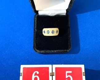 14k sapphire & diamond ring Sz. 7 $360