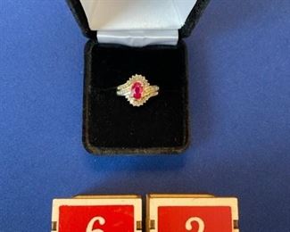14k ruby & diamond ring Sz. 6.5 $260
