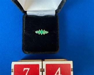 14k emerald ring Sz. 5.5 $100