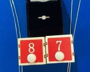 Kiddiegem sterling ring with cross necklace and green stone necklace $40