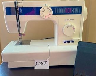 White sewing machine $30