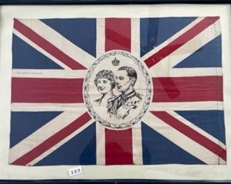 Cornonation of George the VI (flag framed) $125