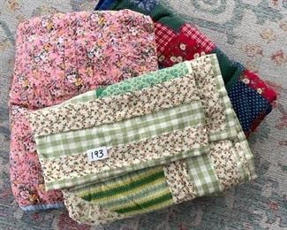 3 quilted coverlets $30