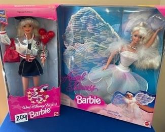 Angel Princess Barbie & Walt Disney World Barbie $25