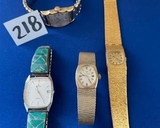 Vintage watches; Accutron, Elgin, Tissot & Lorus $60