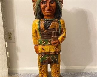 Reknowned Frank Gallagher Cigar Store Indian. 30” tall fully signed on back head dress 
Fabulous condition 